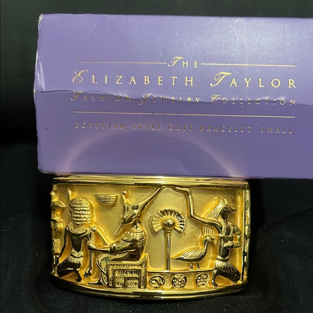 Elizabeth Taylor Gold Egyptian Cuff Bracelet